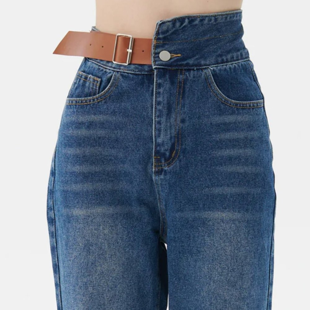 Hayden Belted Mom Jeans